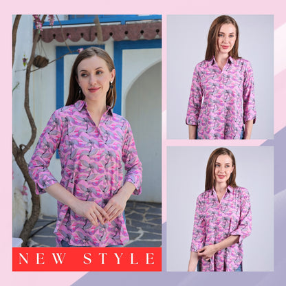 Glofash | Printed Modal Shirts for Women