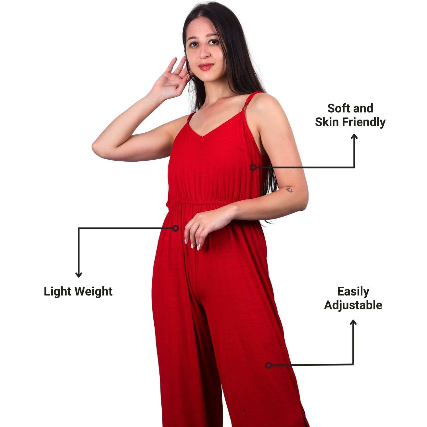 Wide-leg jumpsuit perfect for casual evenings by GloFash
