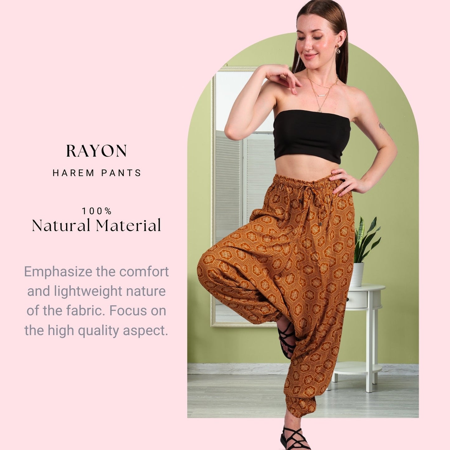 Bohemian Harem Pants for Women – Comfortable Yoga Pants - FashionZapp.com
