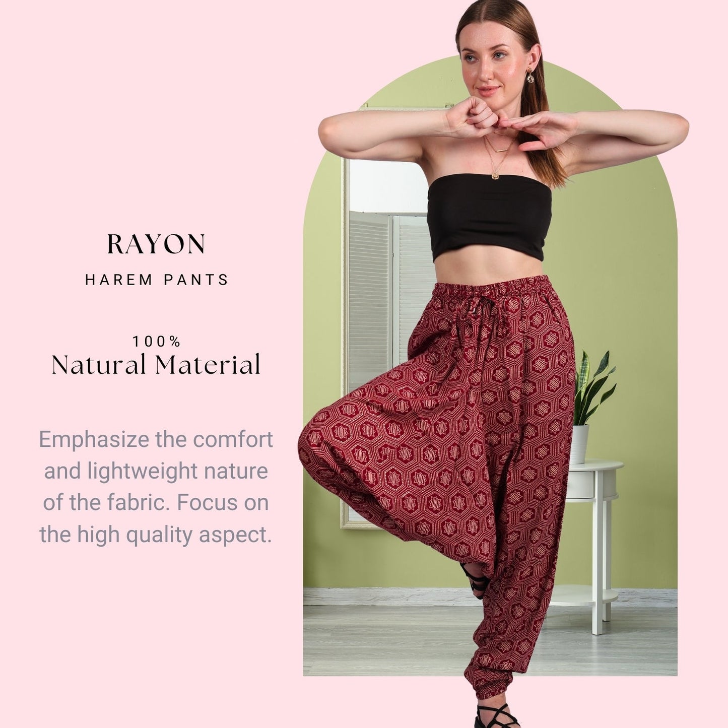 Bohemian Harem Pants for Women – Comfortable Yoga Pants - FashionZapp.com