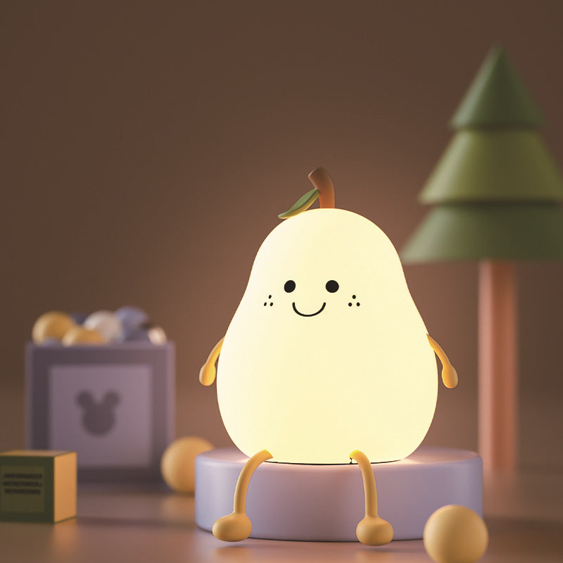 LED Pear Fruit Night Light (USB Rechargeable, Dimming Touch) - FashionZapp - FashionZapp.com