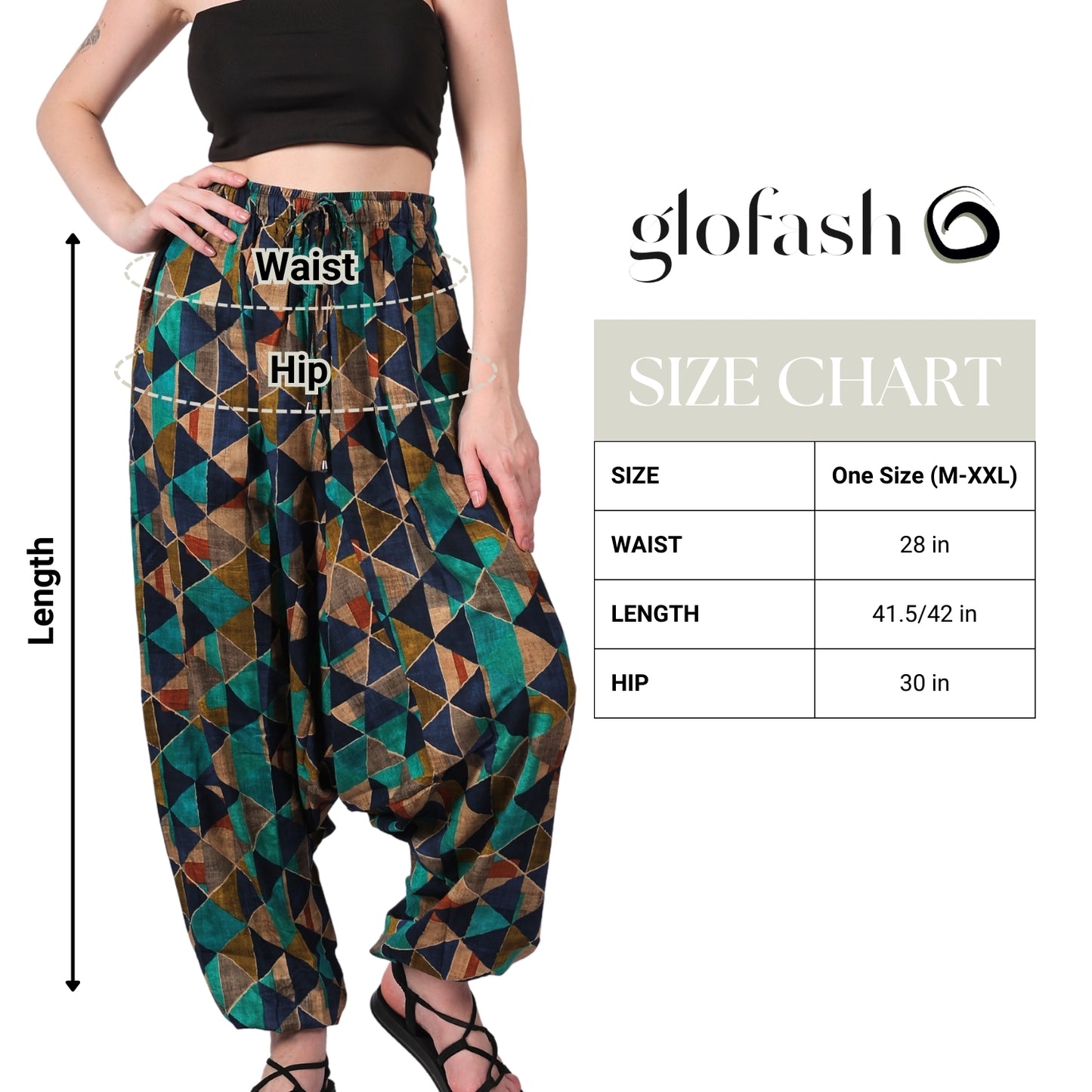 Women's Boho Harem Pants – Comfortable and Stylish Lounge, Yoga, and Beach Pants with Pockets.