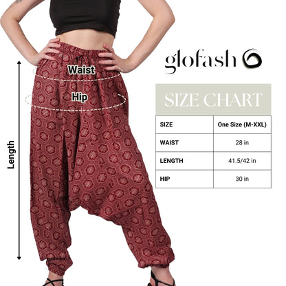Bohemian Harem Pants for Women – Comfortable Yoga Pants - FashionZapp.com
