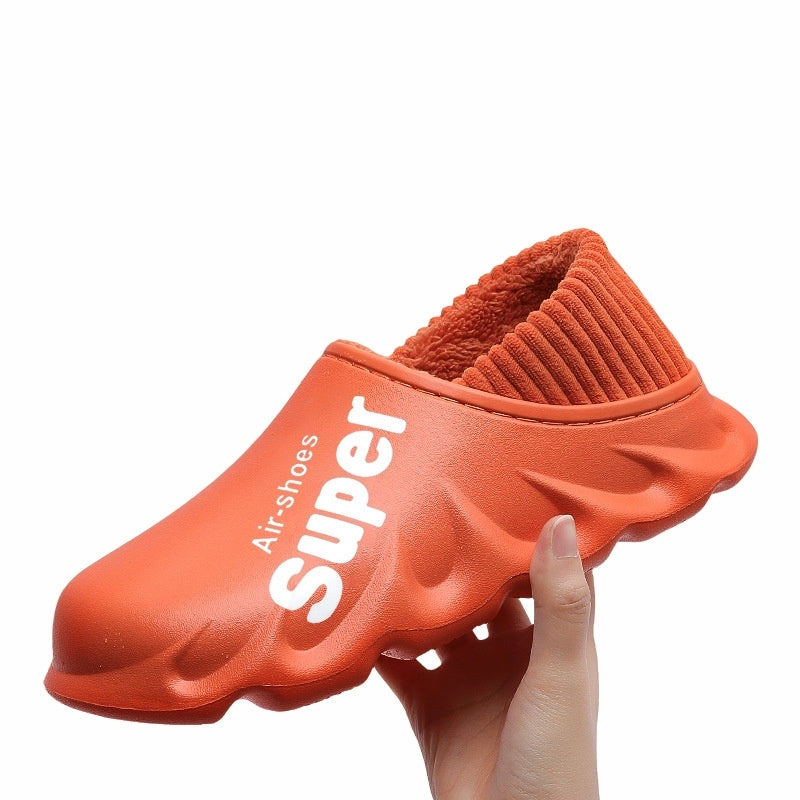 Buy Home Slippers EVA Waterproof Warm Plush Indoor Shoes for Couples - Fashionzapp