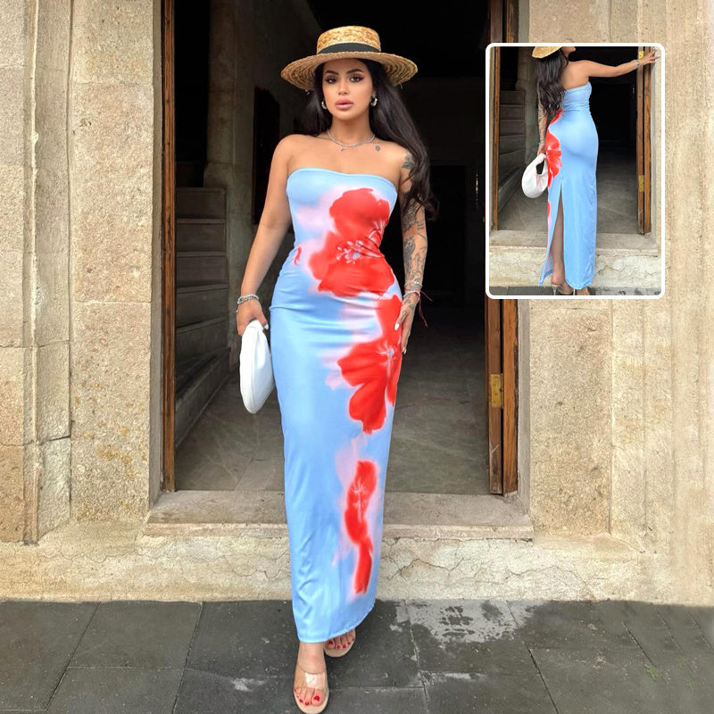 Slim Slit Tube Long Dress (Summer Sexy, Beach Party) – FashionZapp - FashionZapp.com