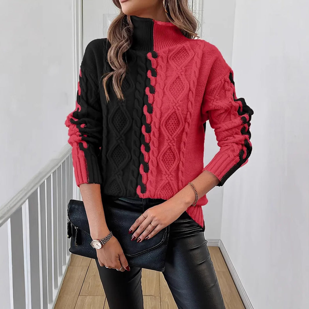 Buy Women's Fashion Color Contrast Sweater | Trendy & Comfortable - Fashionzapp - FashionZapp.com