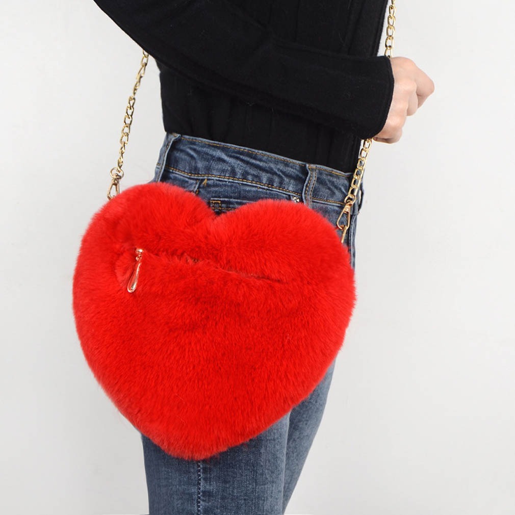 Love Bags for Women Plush Chain Shoulder Bags (Valentine's Day Party Bag) - Fashionzapp - FashionZapp.com