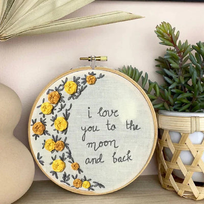 Quotes of Love Hand Embroidered Hoop
