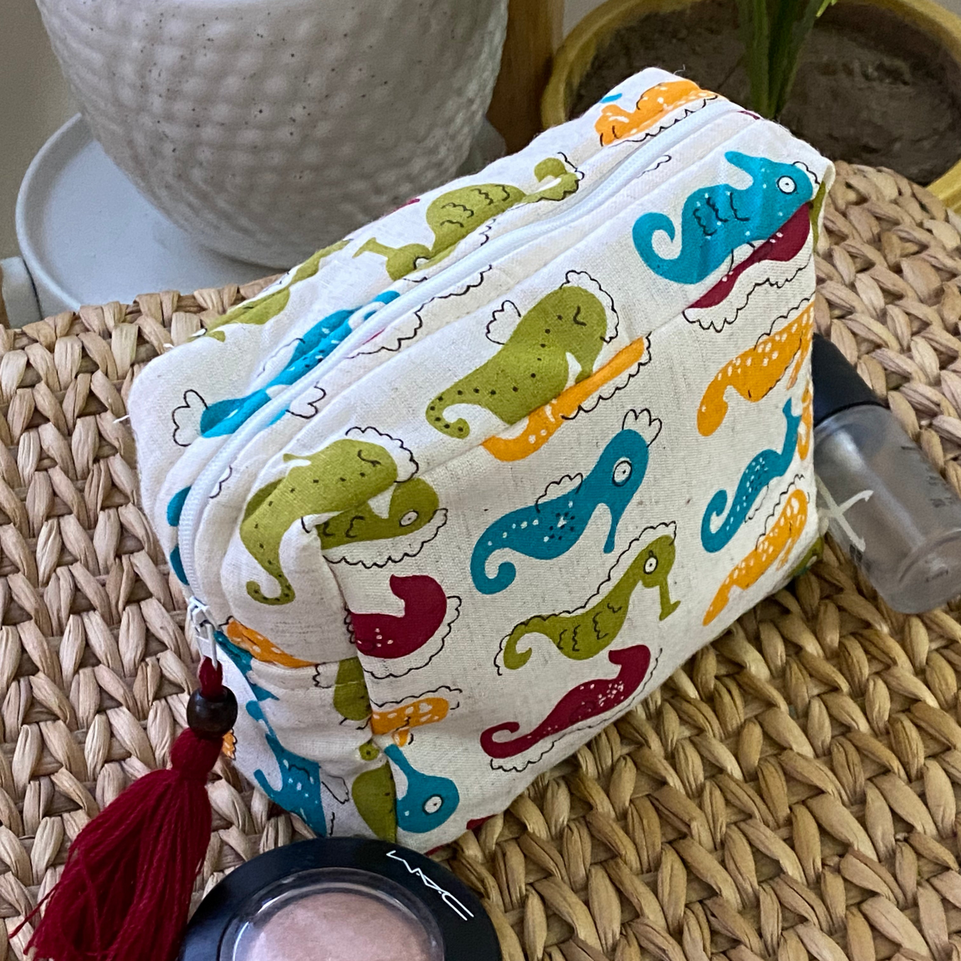 Effortless Organization: Cotton Fabric Pouch for All Your Needs