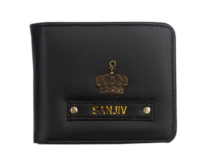 Personalised Name Couple Wallets for Men & Women Gift, Pink & Black