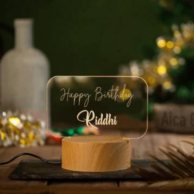 Customized Name Happy Birthday LED Lamp